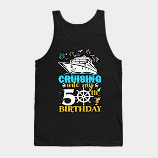 Cruising Into My 50th Birthday 50 Year Old Cruise Birthday Tank Top